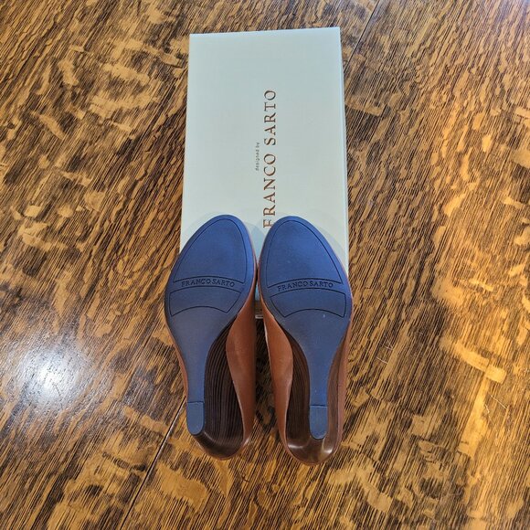 Like New Franco Sarto Wedge Heels. Tan Nude/Caramel. 7. Immaculate. Original box - Picture 13 of 15